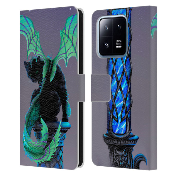 Stanley Morrison Dragons 2 Gothic Winged Cat Leather Book Wallet Case Cover For Xiaomi 13 Pro 5G