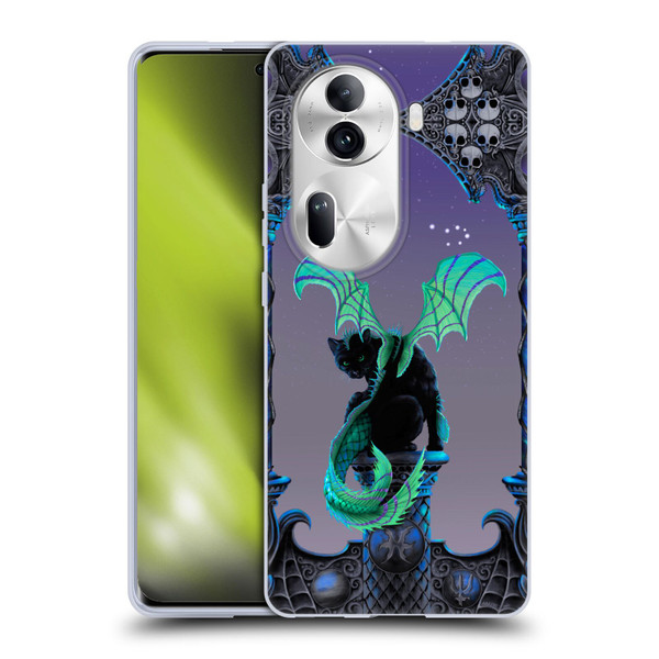 Stanley Morrison Dragons 2 Gothic Winged Cat Soft Gel Case for OPPO Reno11 Pro