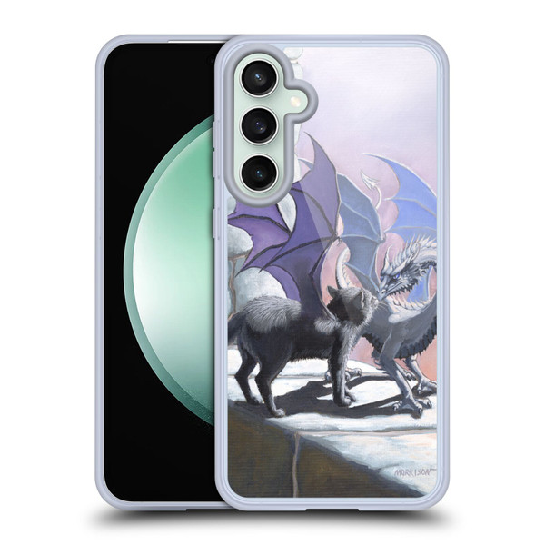 Stanley Morrison Dragons 2 Black Winged Cat Soft Gel Case for Samsung Galaxy S23 FE 5G