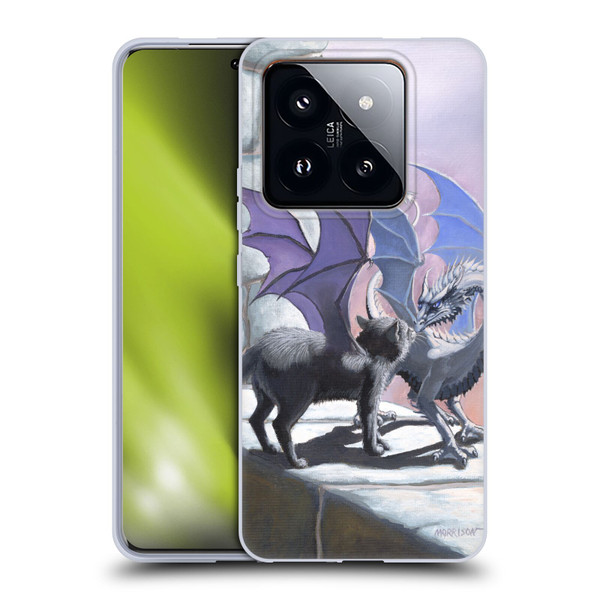 Stanley Morrison Dragons 2 Black Winged Cat Soft Gel Case for Xiaomi 14 Pro