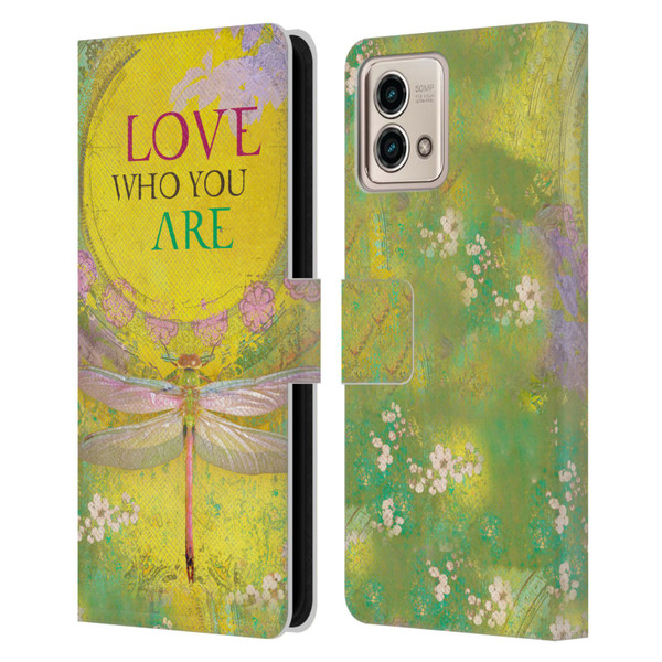 Duirwaigh Insects Dragonfly 3 Leather Book Wallet Case Cover For Motorola Moto G Stylus 5G 2023