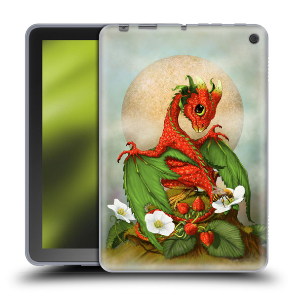 Stanley Morrison Dragons 3 Strawberry Garden Soft Gel Case for Amazon Fire HD 8/Fire HD 8 Plus 2020