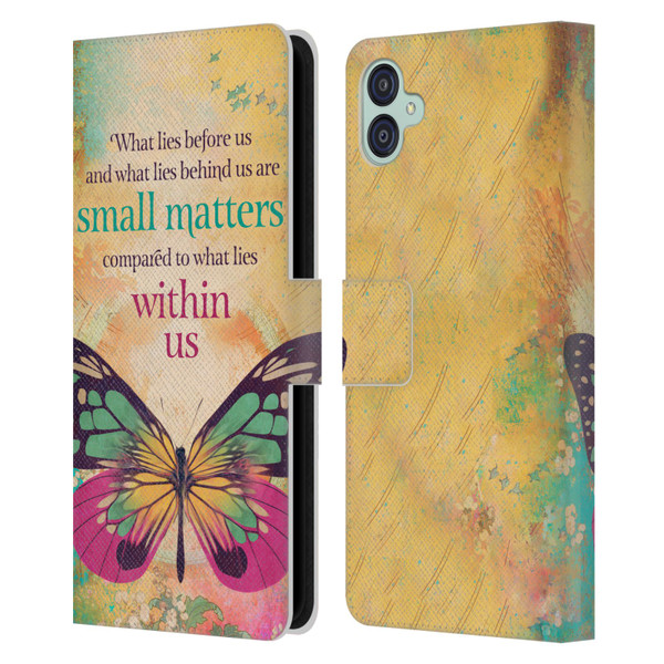 Duirwaigh Insects Butterfly 2 Leather Book Wallet Case Cover For Samsung Galaxy M04 5G / A04e