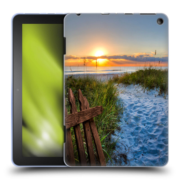 Celebrate Life Gallery Beaches Sandy Trail Soft Gel Case for Amazon Fire HD 8/Fire HD 8 Plus 2020