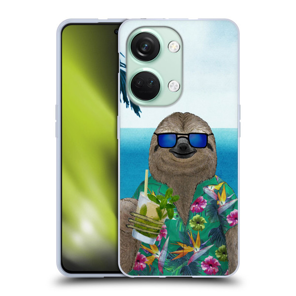 Barruf Animals Sloth In Summer Soft Gel Case for OnePlus Nord 3 5G