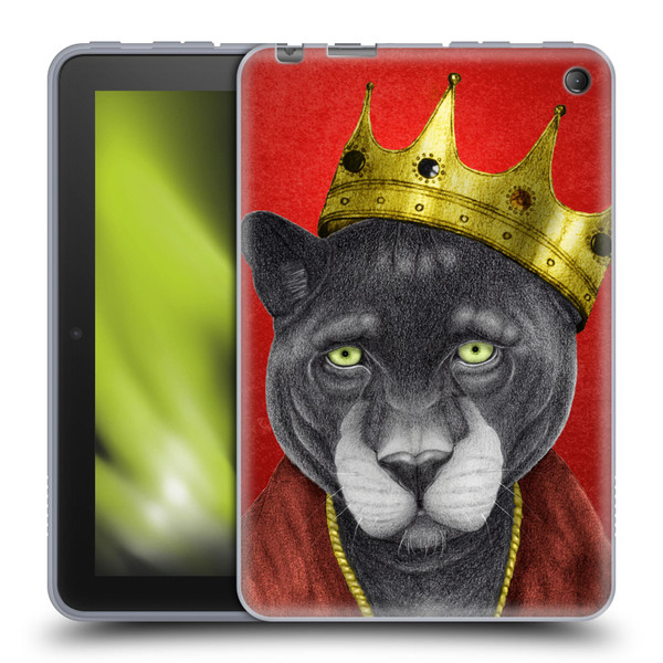 Barruf Animals The King Panther Soft Gel Case for Amazon Fire 7 2022