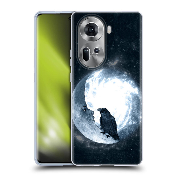 Barruf Animals Crow and Its Moon Soft Gel Case for OPPO Reno11
