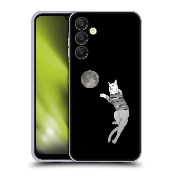 Barruf Animals Cat-ch The Moon Soft Gel Case for Samsung Galaxy A25 5G