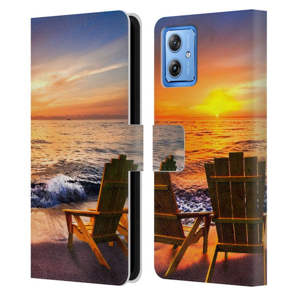 Celebrate Life Gallery Beaches 2 Sea Dreams III Leather Book Wallet Case Cover For Motorola Moto G54 5G