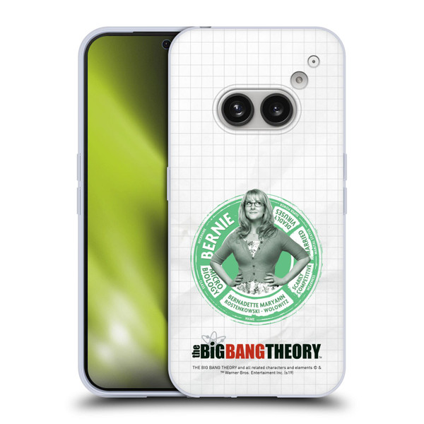 The Big Bang Theory Character Attributes Bernadette Soft Gel Case for Nothing Phone (2a)