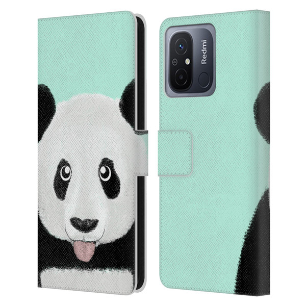 Barruf Animals The Cute Panda Leather Book Wallet Case Cover For Xiaomi Redmi 12C