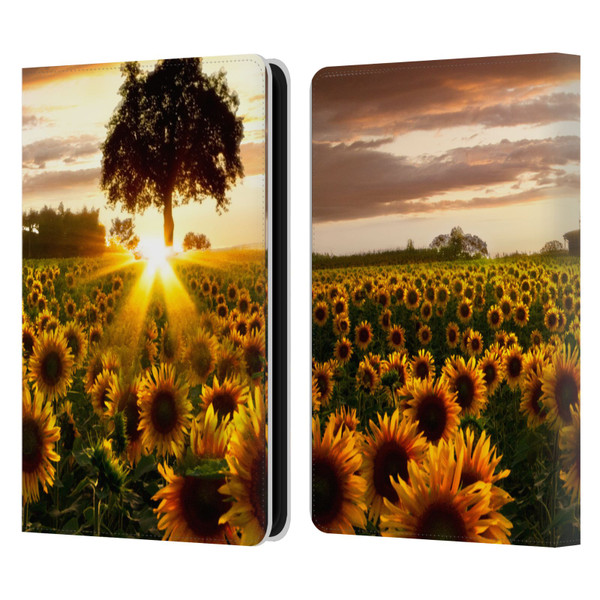 Celebrate Life Gallery Florals Fields Of Gold Leather Book Wallet Case Cover For Amazon Kindle 11th Gen 6in 2022