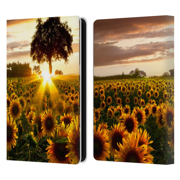 Celebrate Life Gallery Florals Fields Of Gold Leather Book Wallet Case Cover For Amazon Kindle Paperwhite 5 (2021)