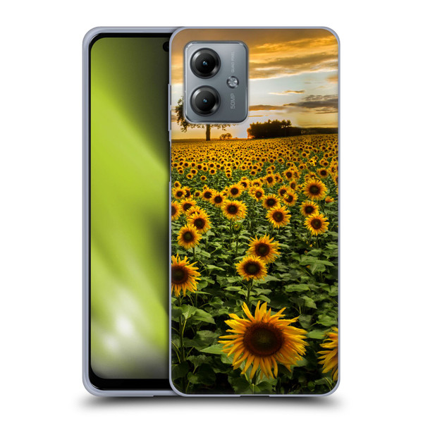 Celebrate Life Gallery Florals Big Sunflower Field Soft Gel Case for Motorola Moto G14