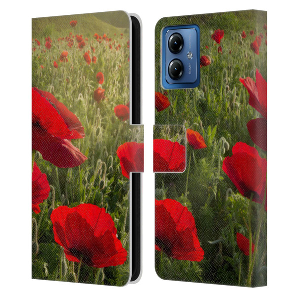 Celebrate Life Gallery Florals Waiting For The Morning Leather Book Wallet Case Cover For Motorola Moto G14