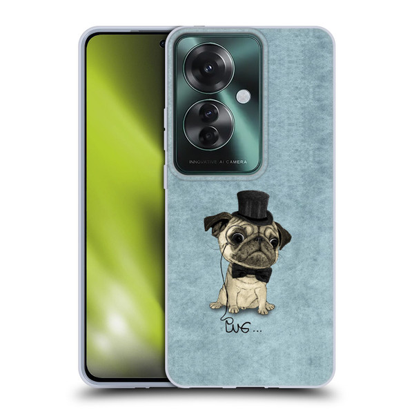 Barruf Dogs Gentle Pug Soft Gel Case for OPPO Reno11 F 5G / F25 Pro 5G