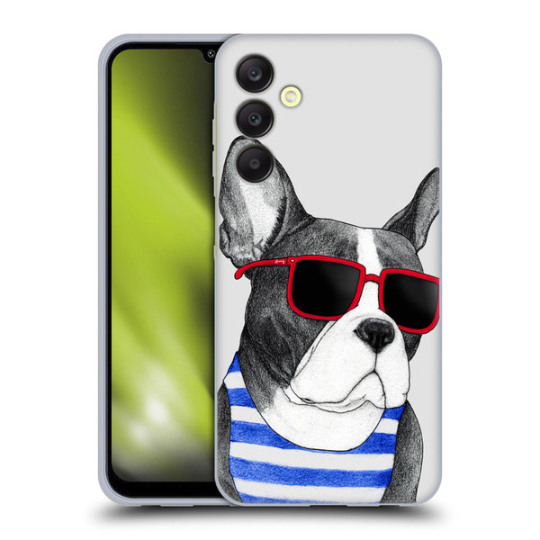 Barruf Dogs Frenchie Summer Style Soft Gel Case for Samsung Galaxy A25 5G