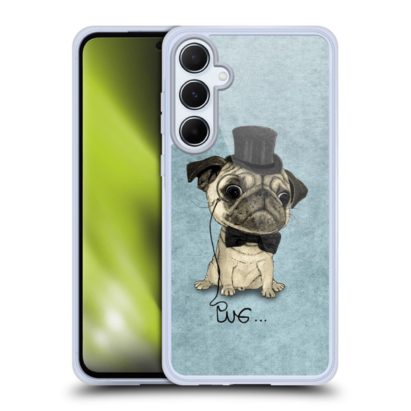 Barruf Dogs Gentle Pug Soft Gel Case for Samsung Galaxy A55 5G