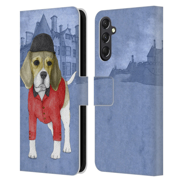 Barruf Dogs Beagle Leather Book Wallet Case Cover For Samsung Galaxy A24 4G / M34 5G