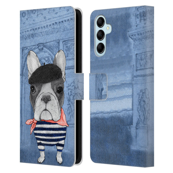 Barruf Dogs French Bulldog Leather Book Wallet Case Cover For Samsung Galaxy M14 5G