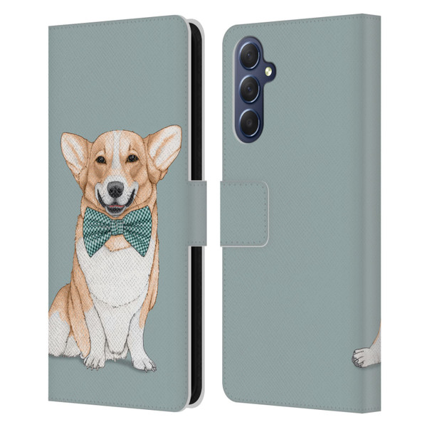 Barruf Dogs Corgi Leather Book Wallet Case Cover For Samsung Galaxy M54 5G