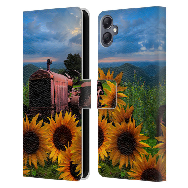 Celebrate Life Gallery Florals Tractor Heaven Leather Book Wallet Case Cover For Samsung Galaxy A05