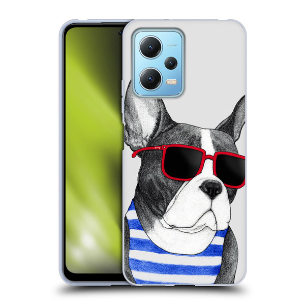 Barruf Dogs Frenchie Summer Style Soft Gel Case for Xiaomi Redmi Note 12 5G