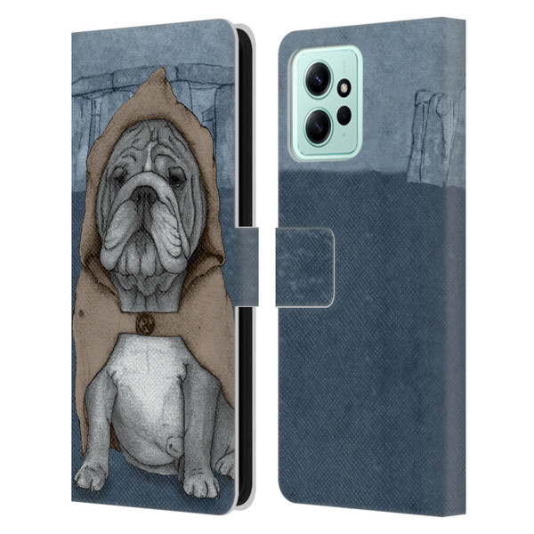 Barruf Dogs English Bulldog Leather Book Wallet Case Cover For Xiaomi Redmi 12