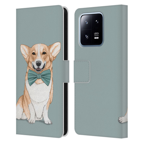Barruf Dogs Corgi Leather Book Wallet Case Cover For Xiaomi 13 Pro 5G