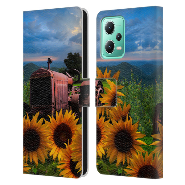 Celebrate Life Gallery Florals Tractor Heaven Leather Book Wallet Case Cover For Xiaomi Redmi Note 12 5G