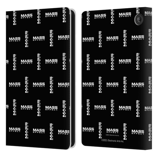EA Bioware Mass Effect Graphics Logo Pattern Leather Book Wallet Case Cover For Amazon Fire 7 2022