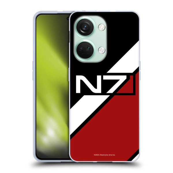 EA Bioware Mass Effect Graphics N7 Logo Stripes Soft Gel Case for OnePlus Nord 3 5G