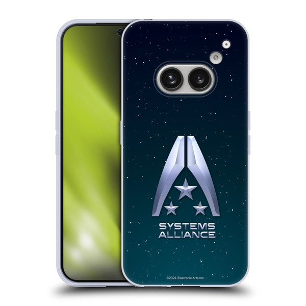 EA Bioware Mass Effect Graphics Systems Alliance Logo Soft Gel Case for Nothing Phone (2a)
