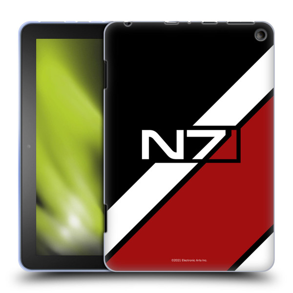 EA Bioware Mass Effect Graphics N7 Logo Stripes Soft Gel Case for Amazon Fire HD 8/Fire HD 8 Plus 2020