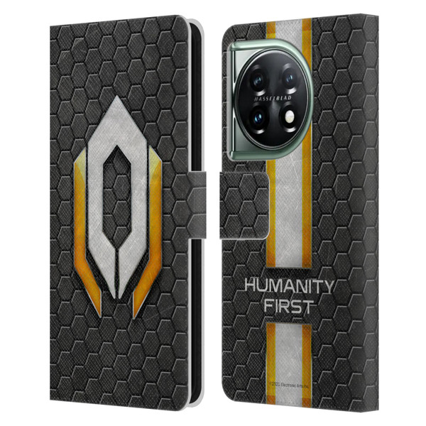 EA Bioware Mass Effect Graphics Cerberus Logo Leather Book Wallet Case Cover For OnePlus 11 5G
