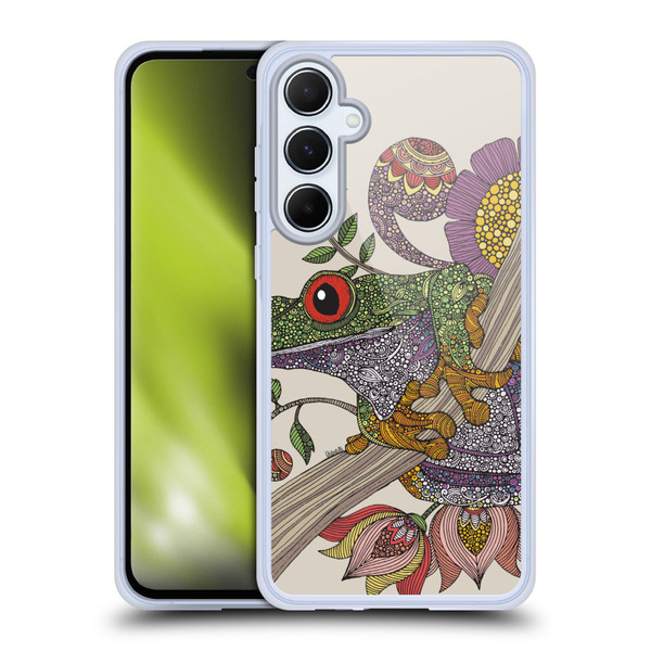 Valentina Animals And Floral Frog Soft Gel Case for Samsung Galaxy A55 5G