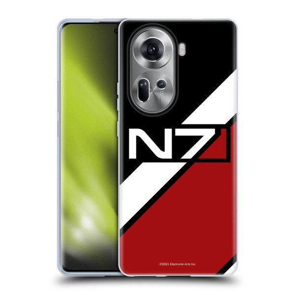 EA Bioware Mass Effect Graphics N7 Logo Stripes Soft Gel Case for OPPO Reno11