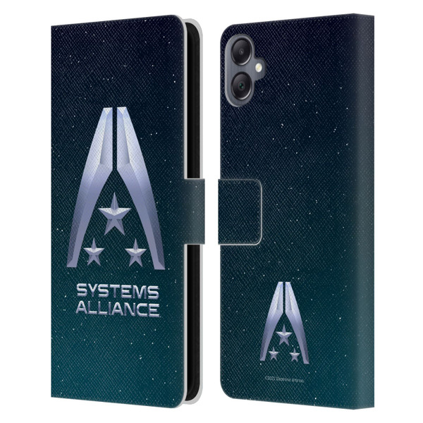 EA Bioware Mass Effect Graphics Systems Alliance Logo Leather Book Wallet Case Cover For Samsung Galaxy A05