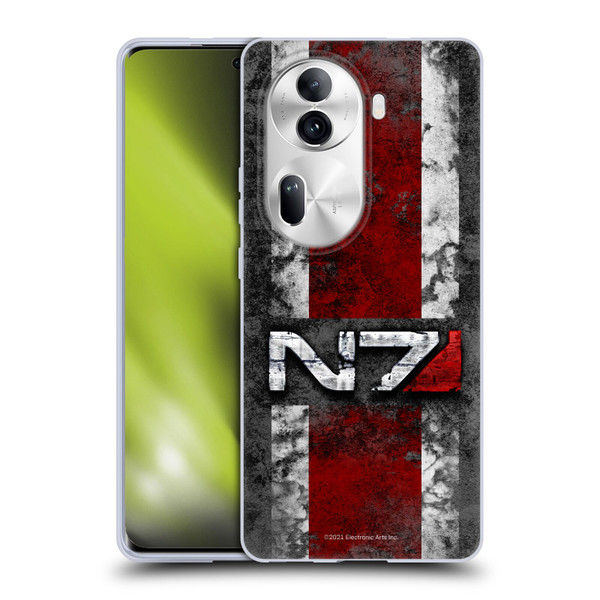 EA Bioware Mass Effect Graphics N7 Logo Distressed Soft Gel Case for OPPO Reno11 Pro