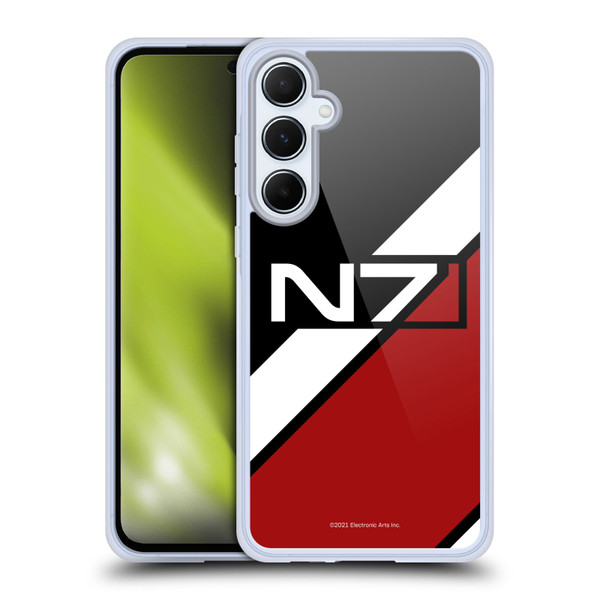 EA Bioware Mass Effect Graphics N7 Logo Stripes Soft Gel Case for Samsung Galaxy A55 5G