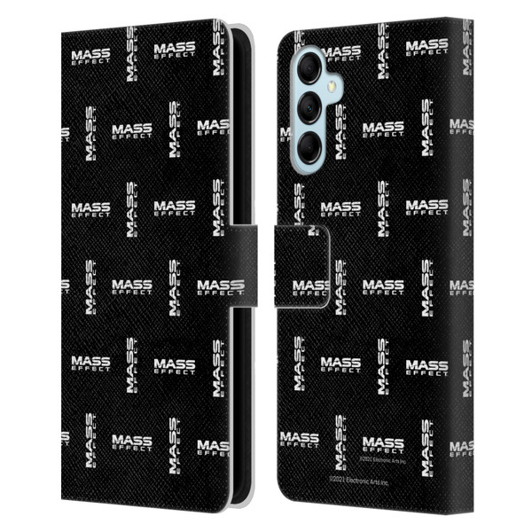 EA Bioware Mass Effect Graphics Logo Pattern Leather Book Wallet Case Cover For Samsung Galaxy M14 5G