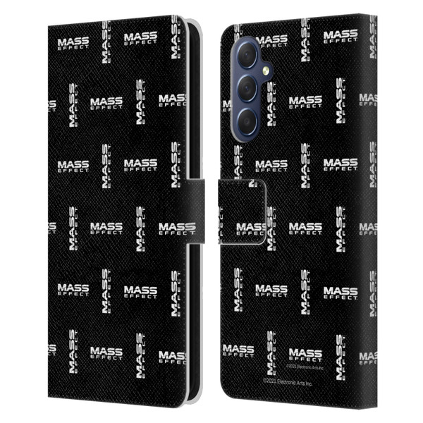 EA Bioware Mass Effect Graphics Logo Pattern Leather Book Wallet Case Cover For Samsung Galaxy M54 5G