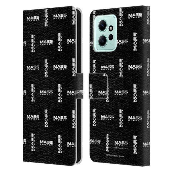 EA Bioware Mass Effect Graphics Logo Pattern Leather Book Wallet Case Cover For Xiaomi Redmi 12