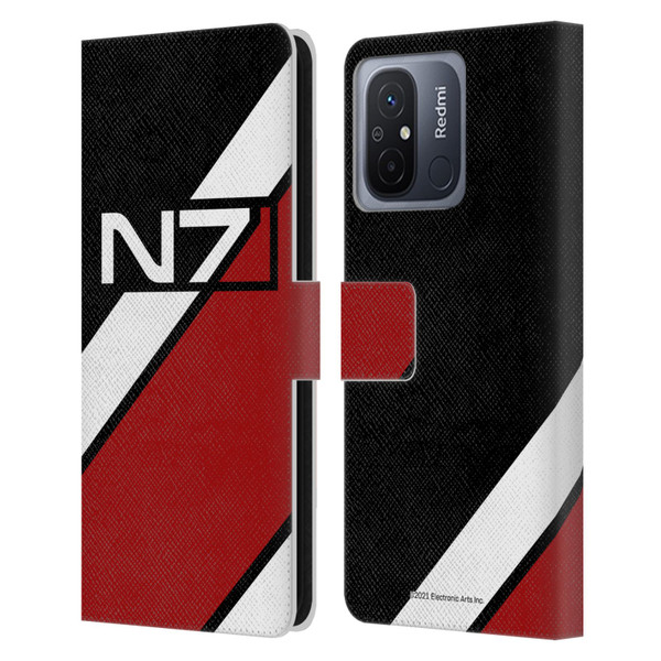 EA Bioware Mass Effect Graphics N7 Logo Stripes Leather Book Wallet Case Cover For Xiaomi Redmi 12C