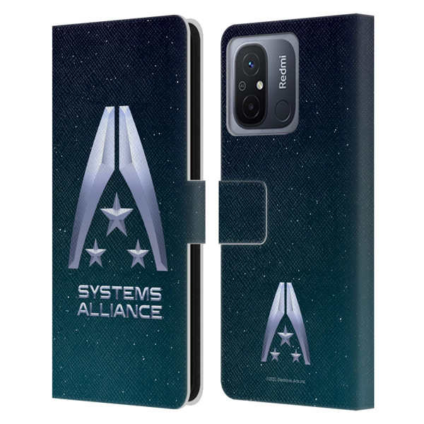 EA Bioware Mass Effect Graphics Systems Alliance Logo Leather Book Wallet Case Cover For Xiaomi Redmi 12C