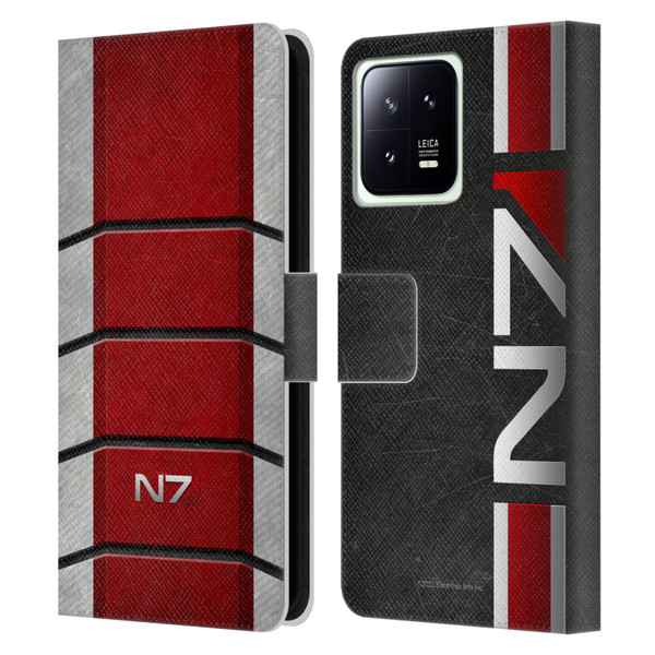 EA Bioware Mass Effect Graphics N7 Logo Armor Leather Book Wallet Case Cover For Xiaomi 13 5G