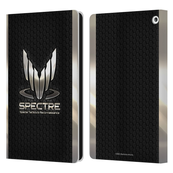 EA Bioware Mass Effect 3 Badges And Logos Spectre Leather Book Wallet Case Cover For Amazon Fire HD 8/Fire HD 8 Plus 2020