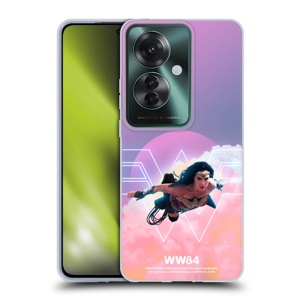 Wonder Woman 1984 80's Graphics Flying Soft Gel Case for OPPO Reno11 F 5G / F25 Pro 5G