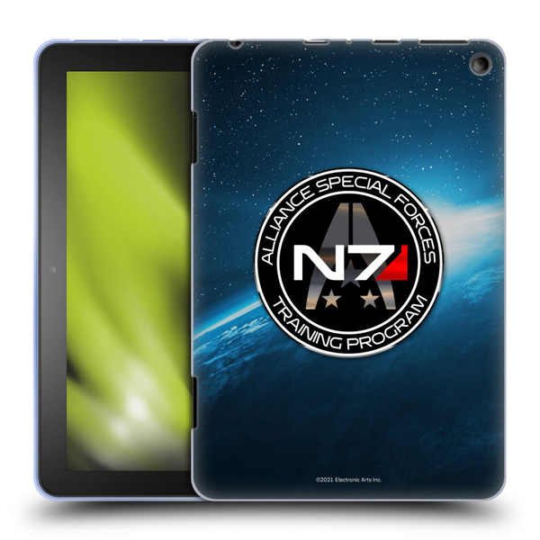 EA Bioware Mass Effect 3 Badges And Logos N7 Training Program Soft Gel Case for Amazon Fire HD 8/Fire HD 8 Plus 2020