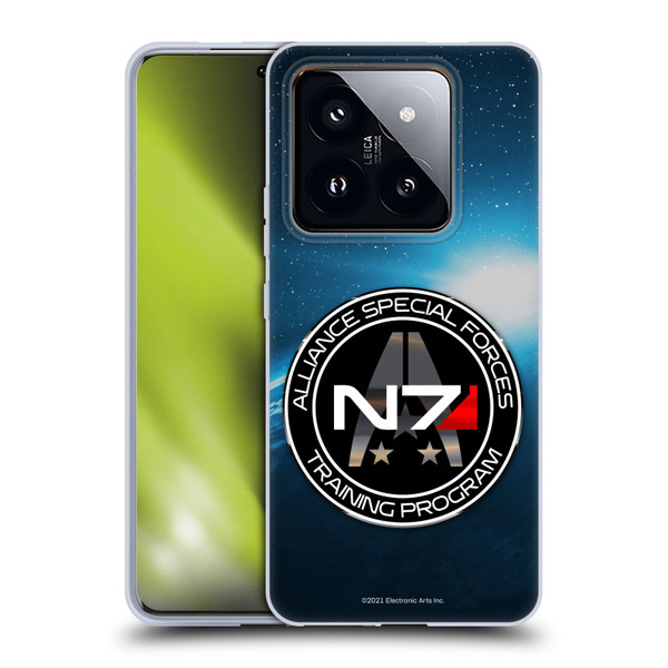 EA Bioware Mass Effect 3 Badges And Logos N7 Training Program Soft Gel Case for Xiaomi 14 Pro